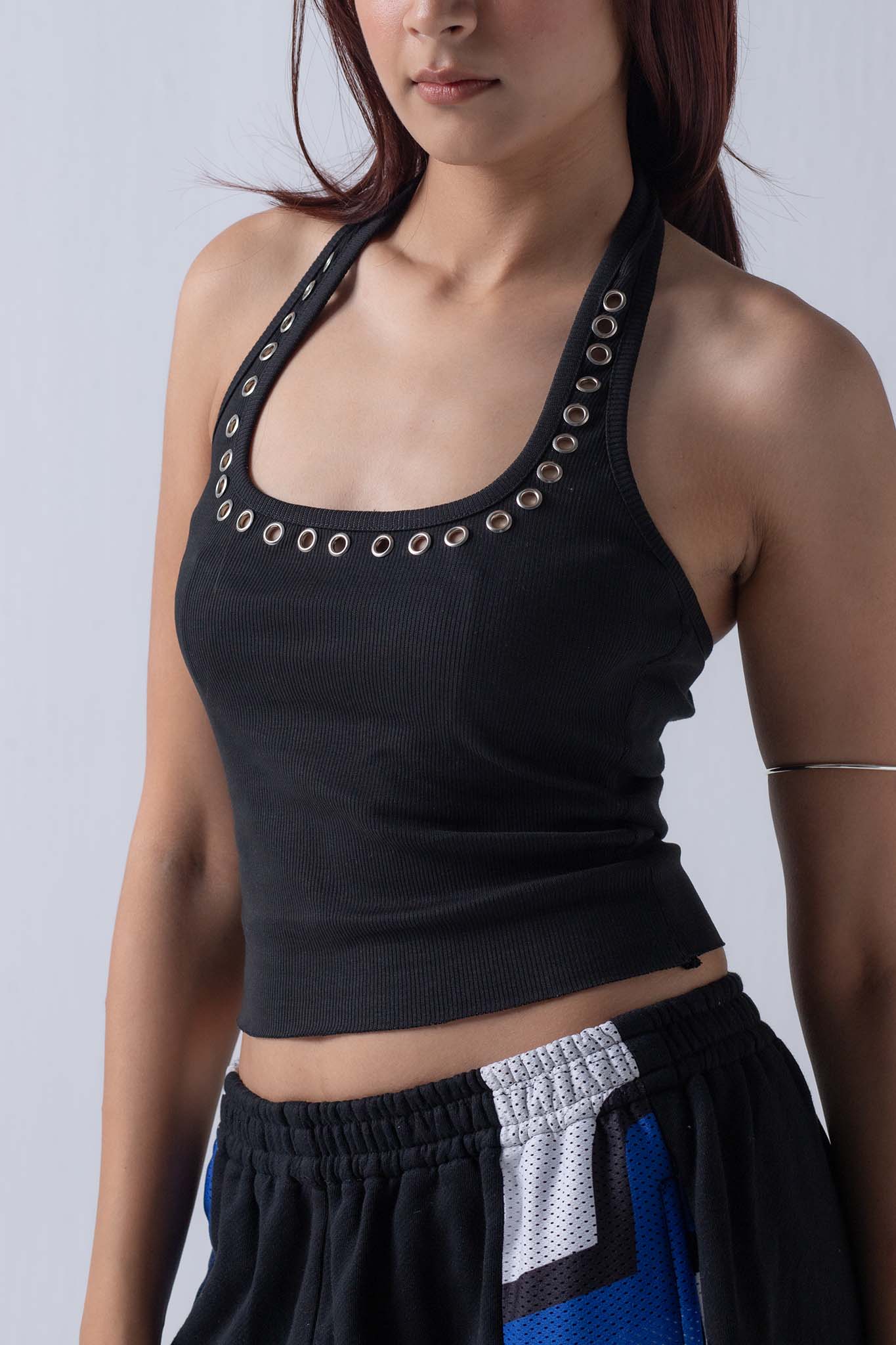 HARDWARE HALTER VEST - BALCK
