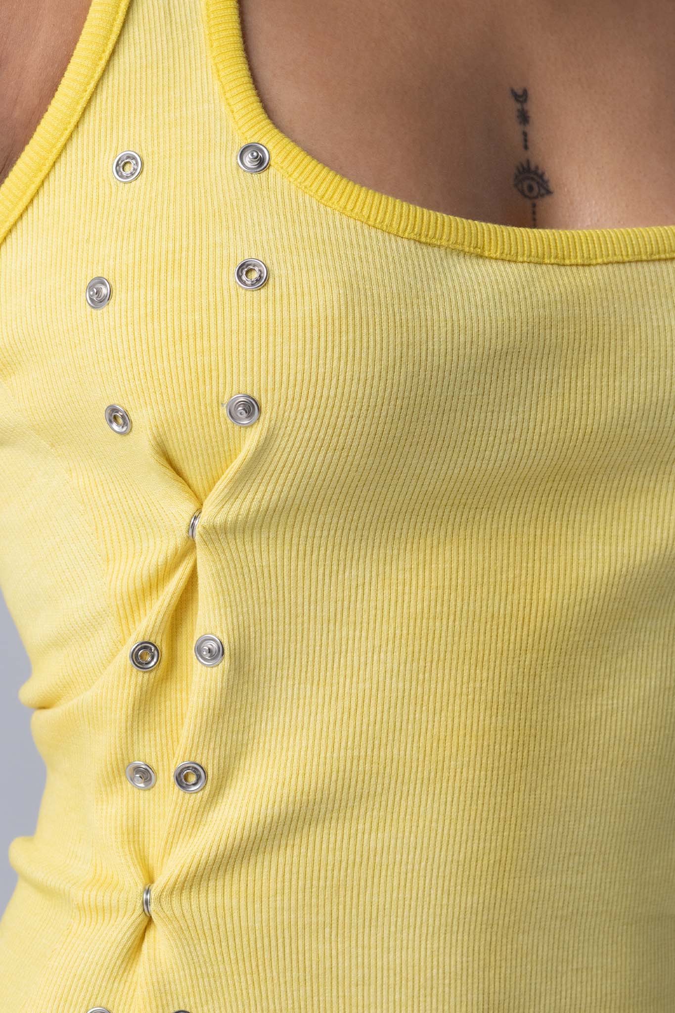 HARDWARE HALTER VEST - YELLOW