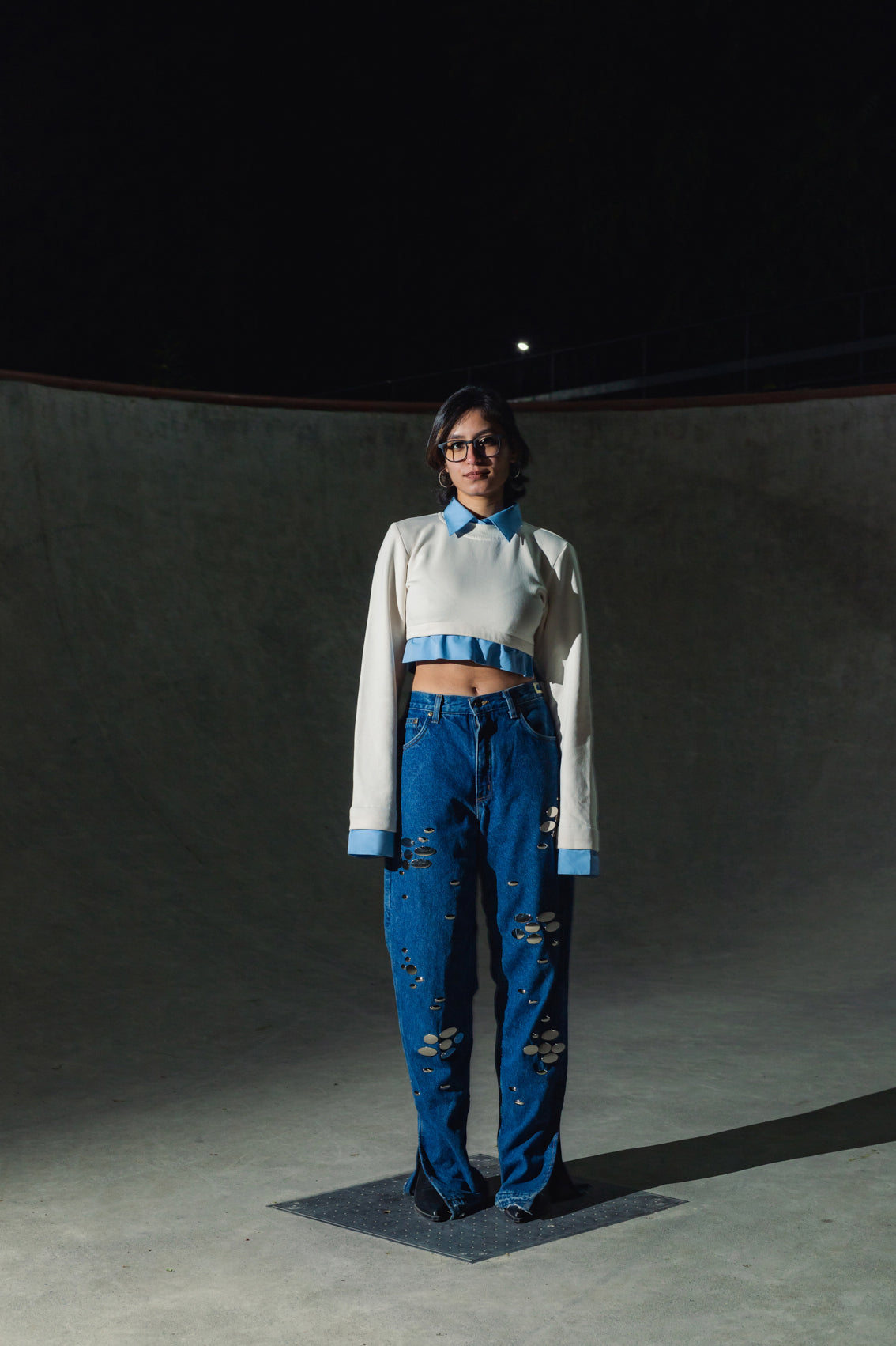 Reworked Puddle Hardware Jeans