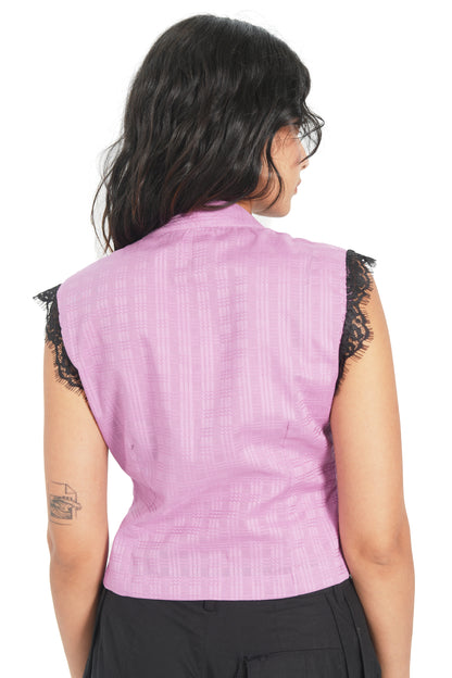MAO BUTTONED TOP