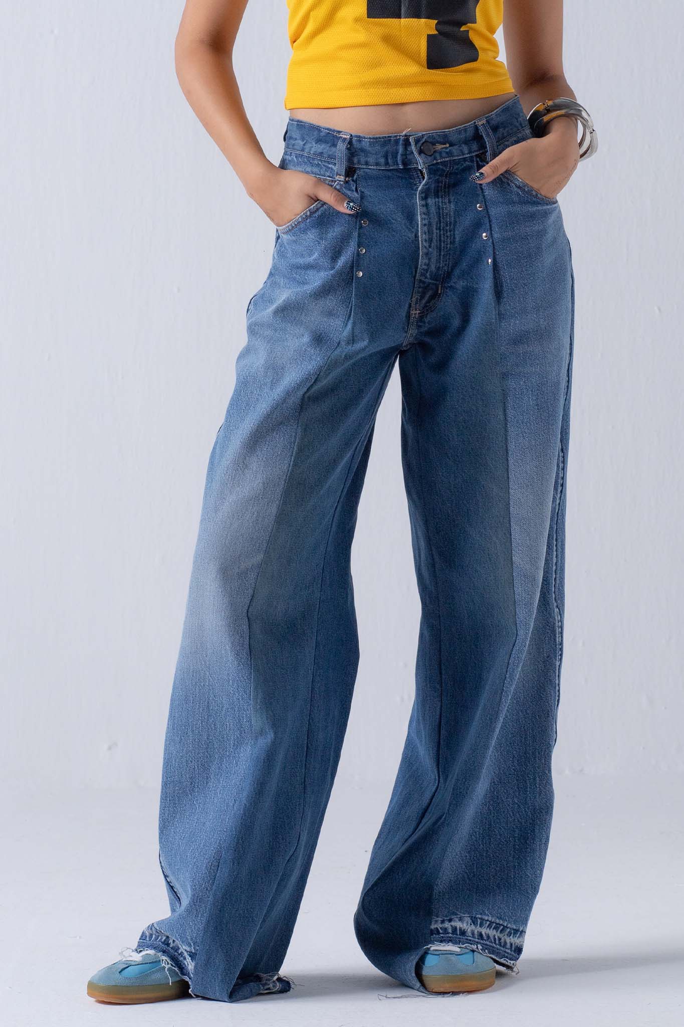 REWORKED DOUBEL PANEL JEANS