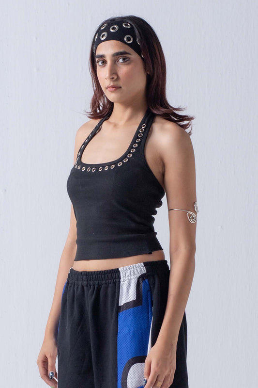 HARDWARE HALTER VEST - BALCK