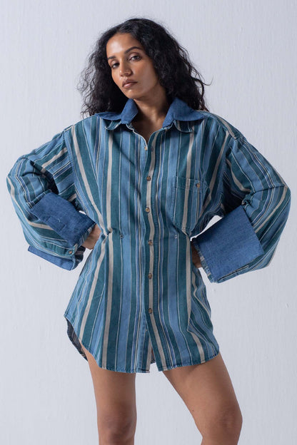 REWORKED SNAP SHIRT