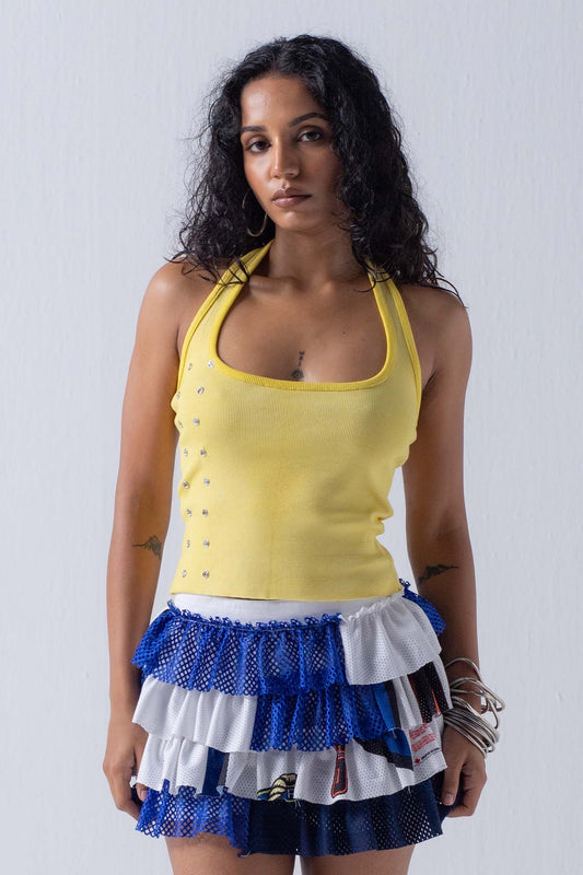 HARDWARE HALTER VEST - YELLOW