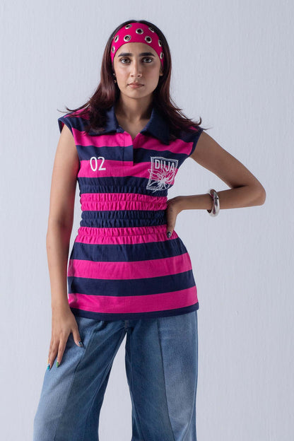 CINCHED JERSEY TEE