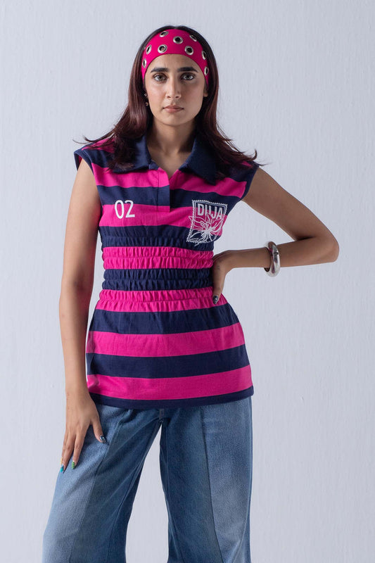 CINCHED JERSEY TEE