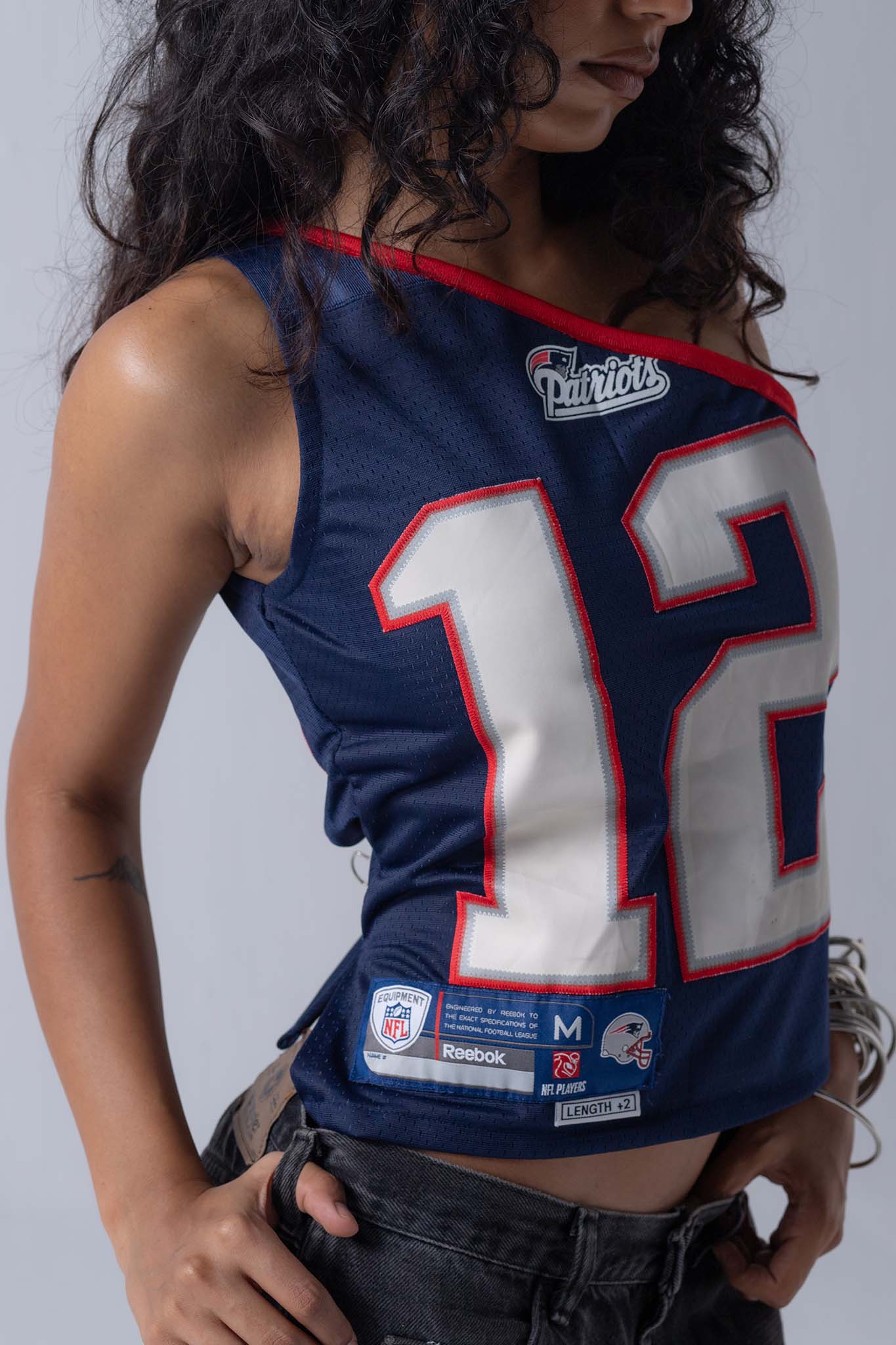 REWORKED JERSEY TOP - ONE SHOULDER