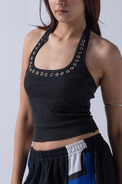 HARDWARE HALTER VEST - BALCK
