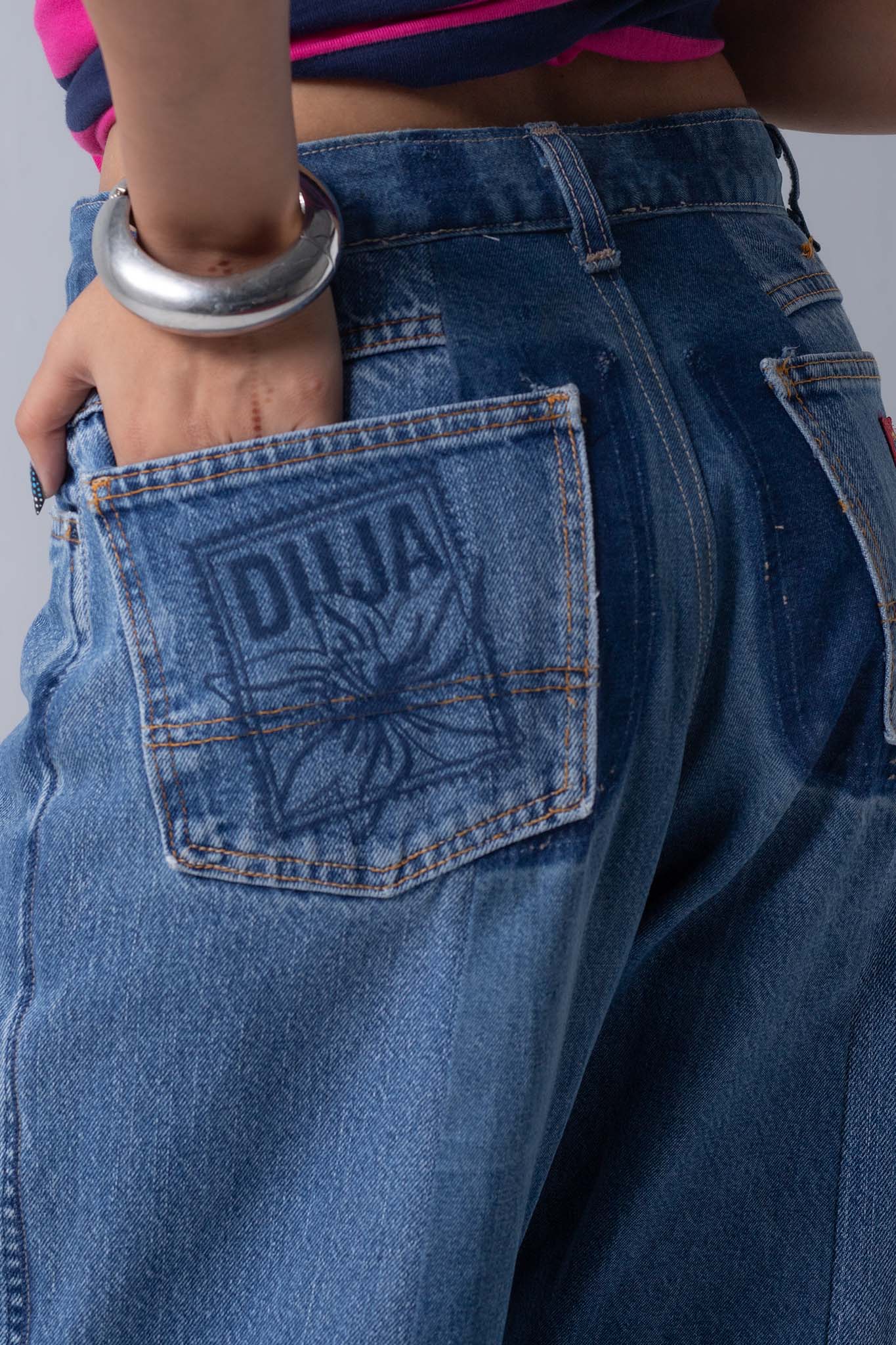 REWORKED DOUBEL PANEL JEANS