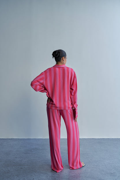 Striped XLong Pants - Pink