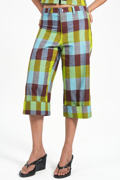 KERALA CHECKS CROPPED PANTS
