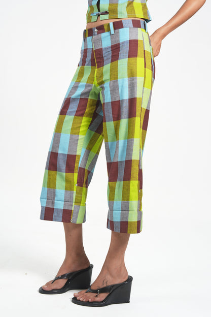 KERALA CHECKS CROPPED PANTS
