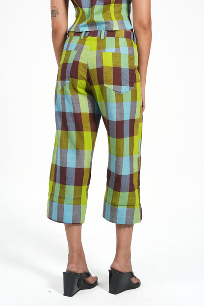 KERALA CHECKS CROPPED PANTS