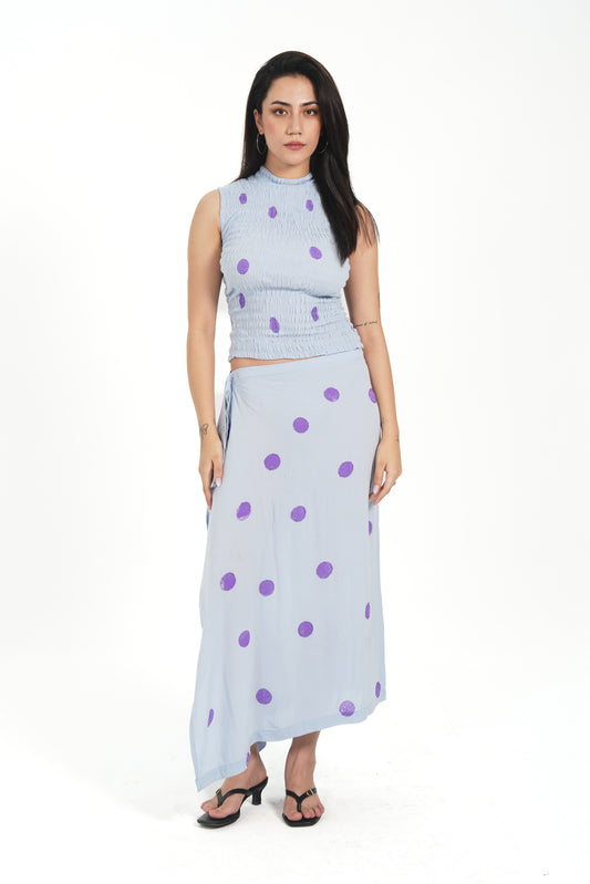 ASYMMETRICAL POLKA SKIRT