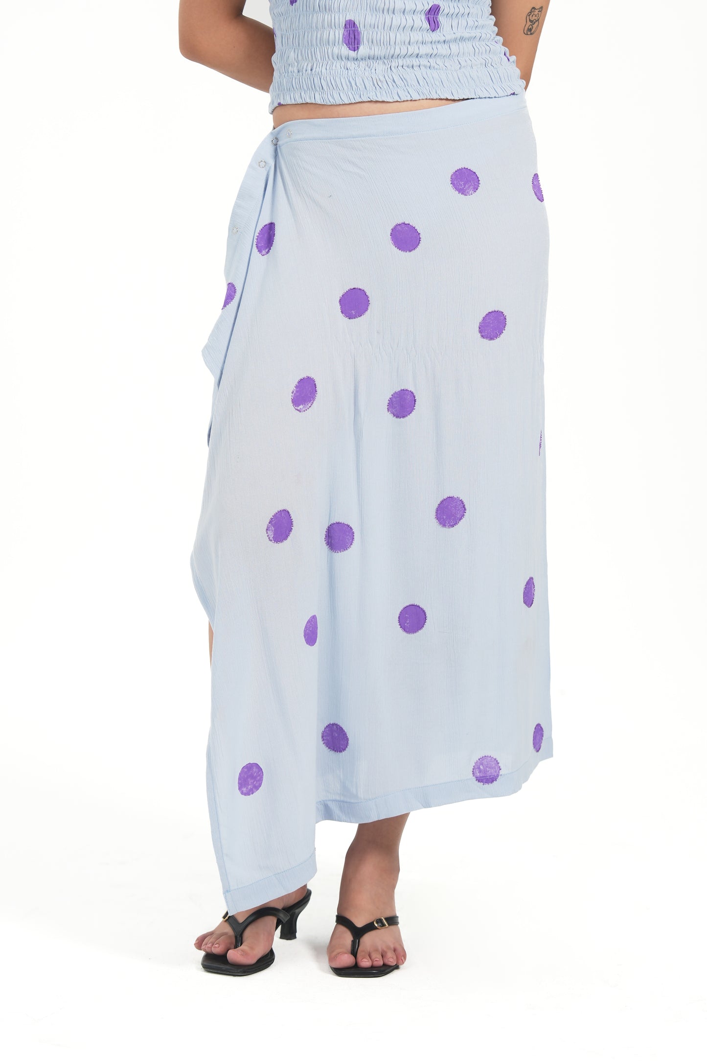 ASYMMETRICAL POLKA SKIRT