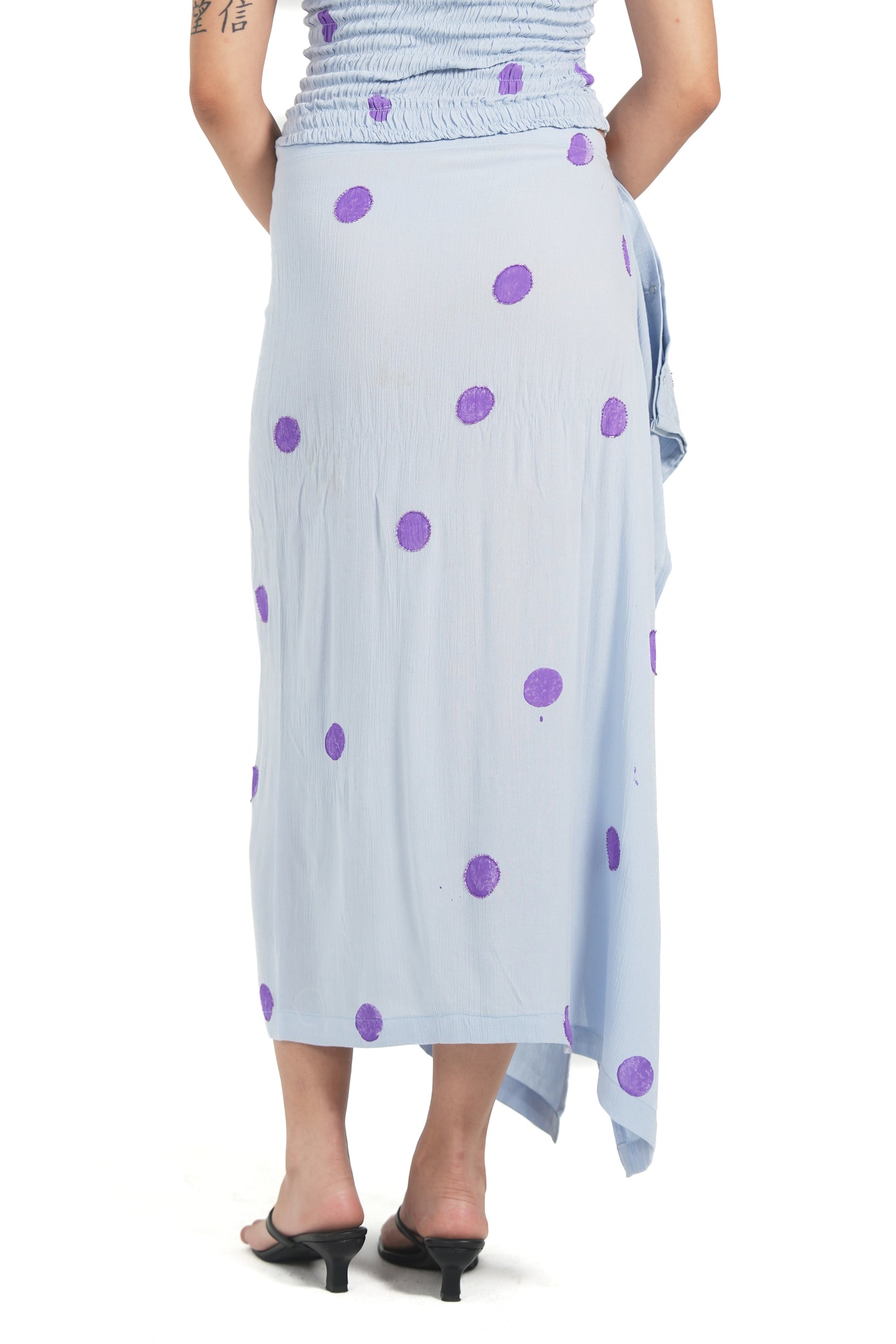 ASYMMETRICAL POLKA SKIRT