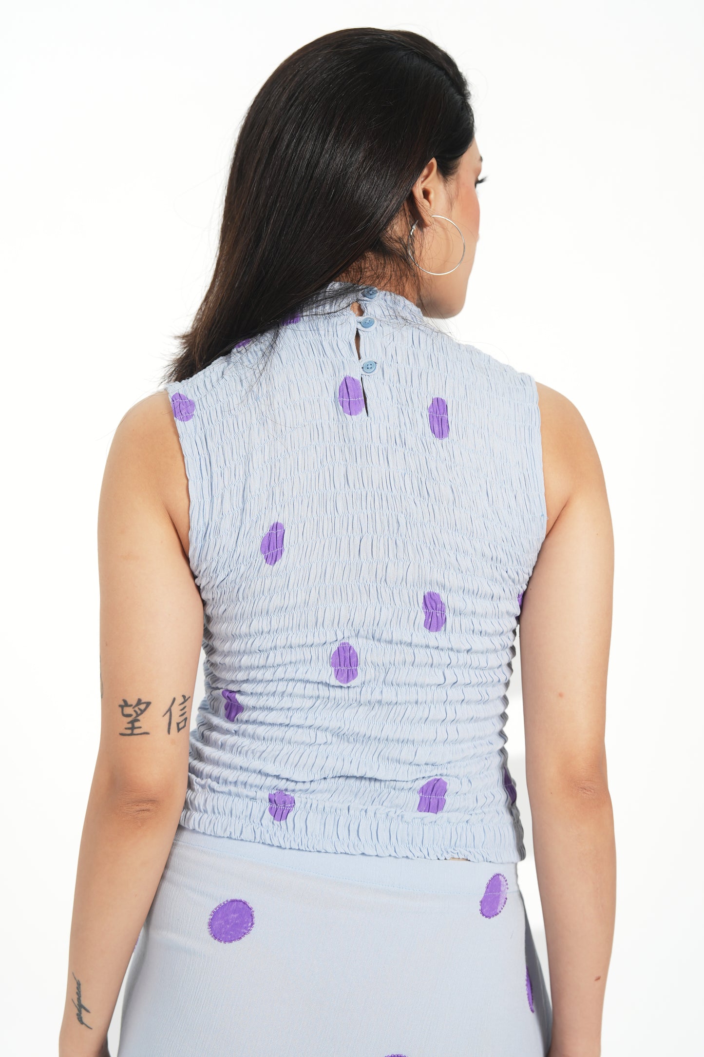RUCHED POLKA TOP