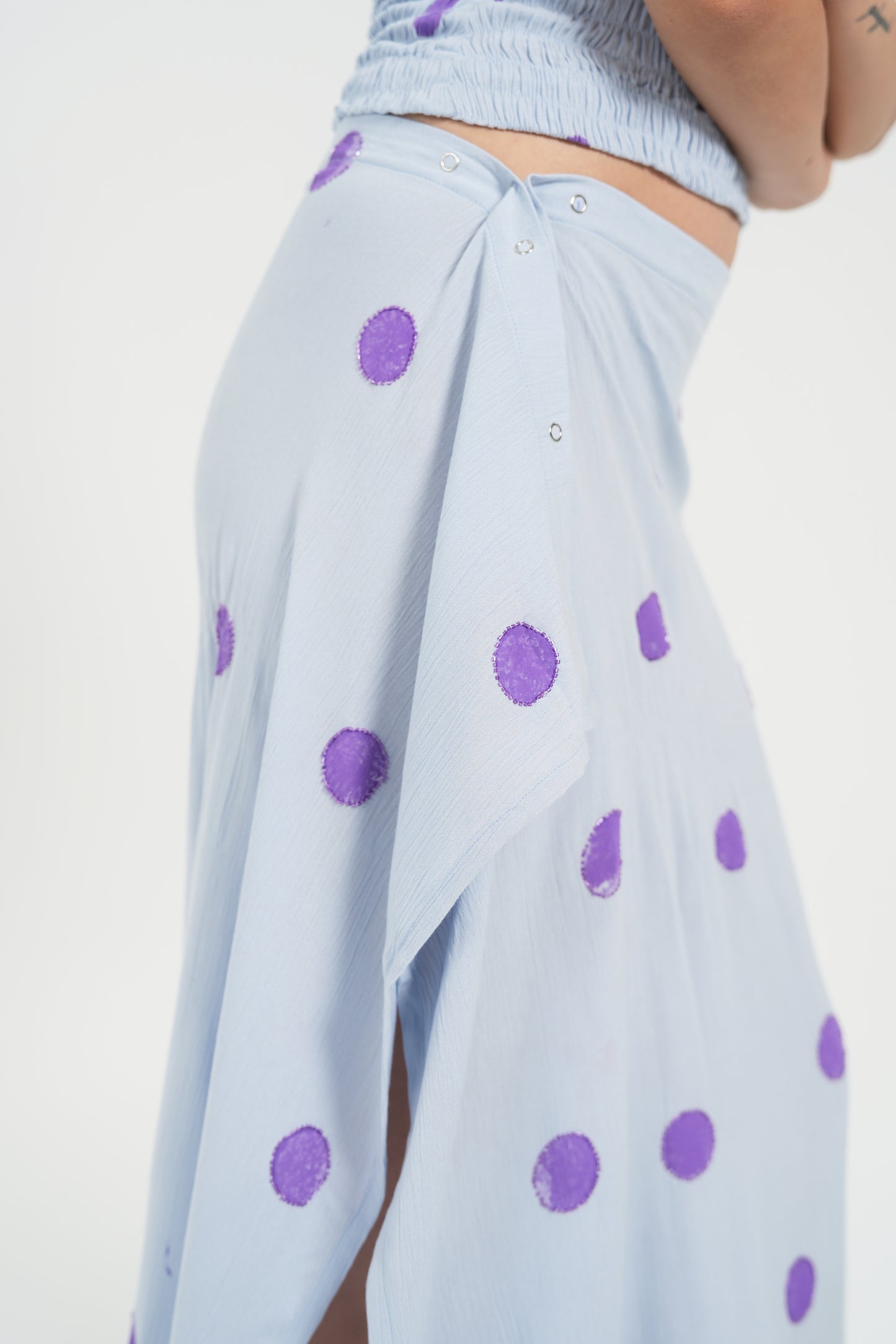 ASYMMETRICAL POLKA SKIRT