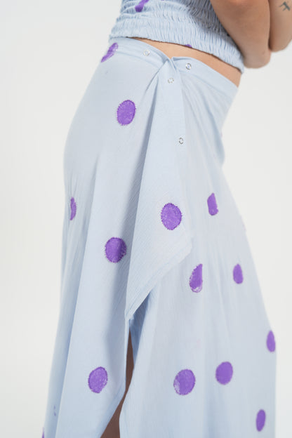 ASYMMETRICAL POLKA SKIRT