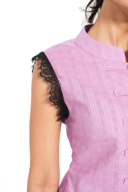 MAO BUTTONED TOP