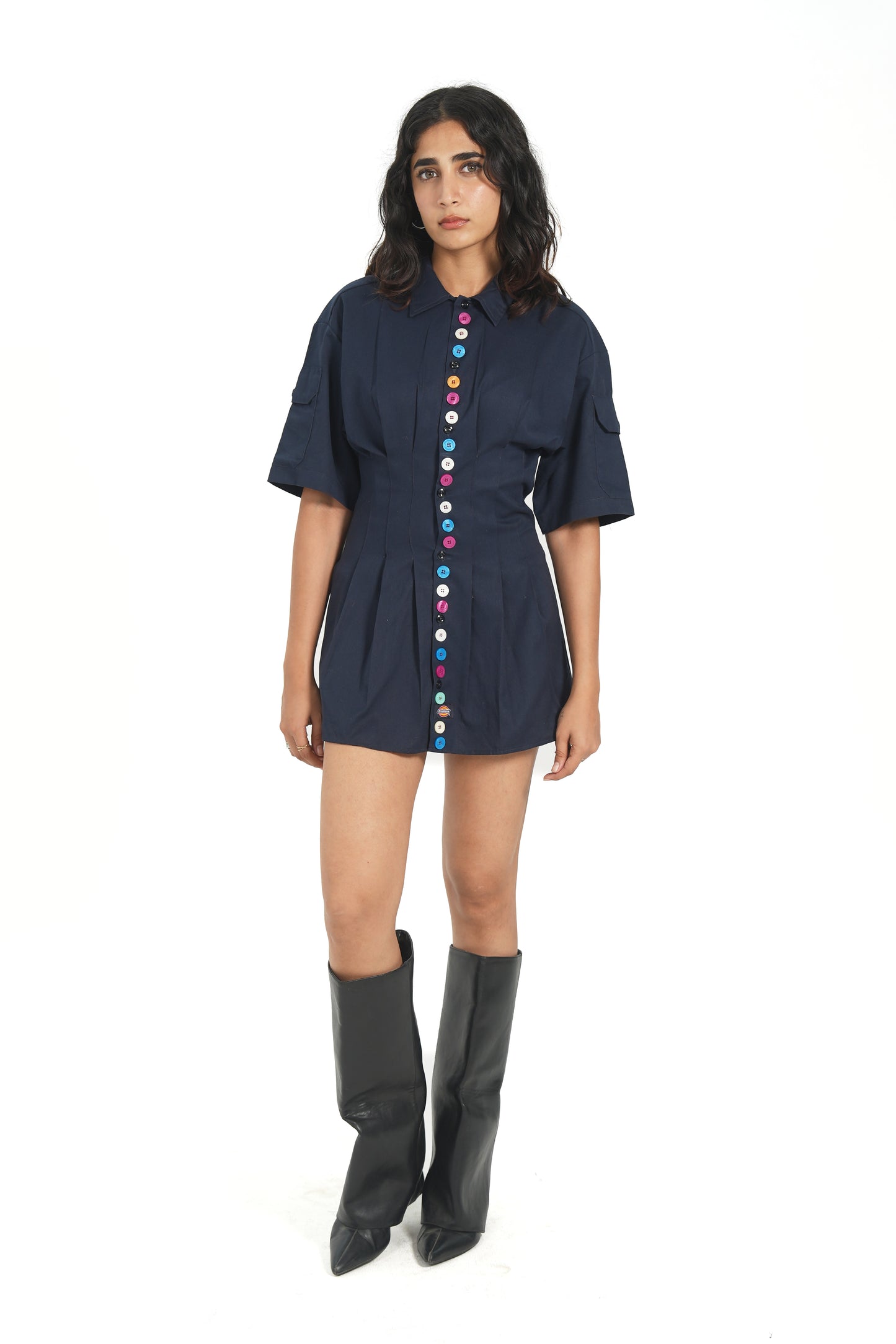 REWORKED BUTTONS SHIRT DRESS