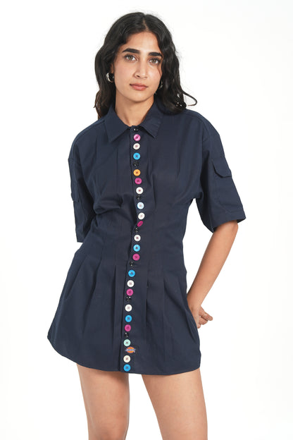 REWORKED BUTTONS SHIRT DRESS
