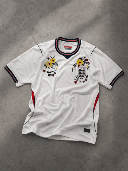 EMBROIDERED REWORKED VINTAGE ENGLAND JERSEY