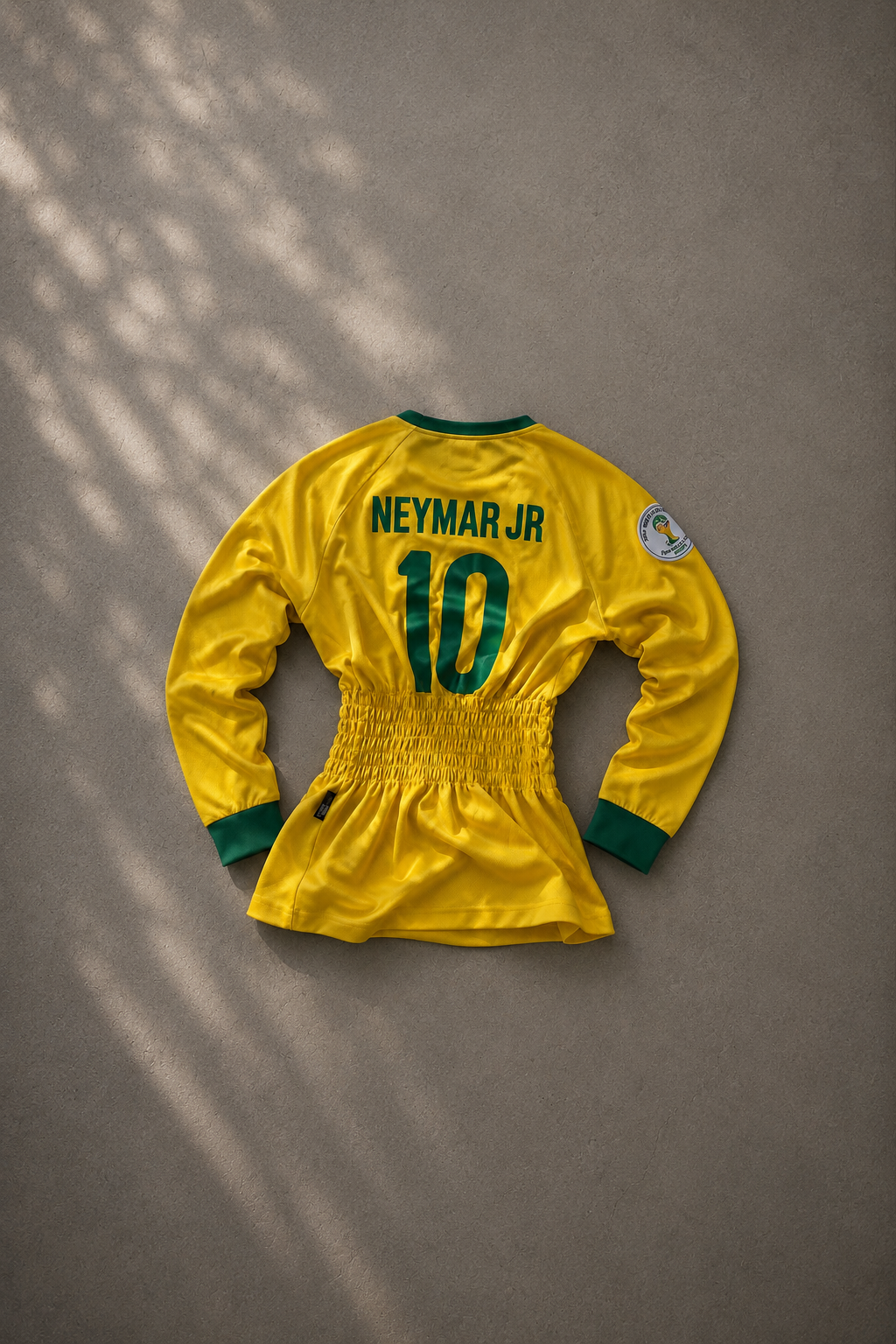 HAND EMBROIDERED BRAZIL 2014 JERSEY (Neymar Jr)