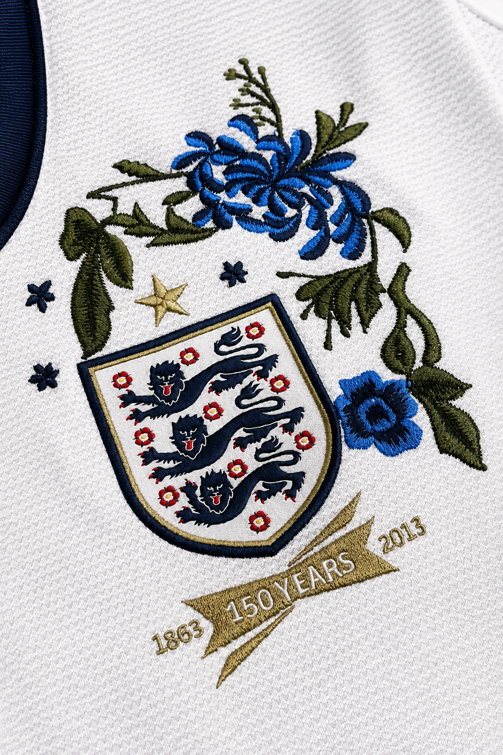 REWORKED VINTAGE ENGLAND 150TH ANNIVERSARY HOME JERSEY