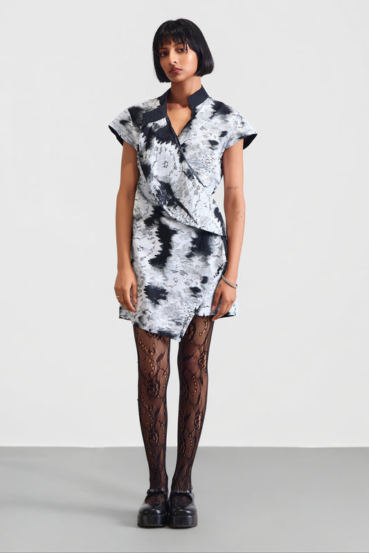 WRAP UNDONE LACE DRESS