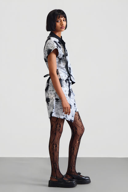 WRAP UNDONE LACE DRESS