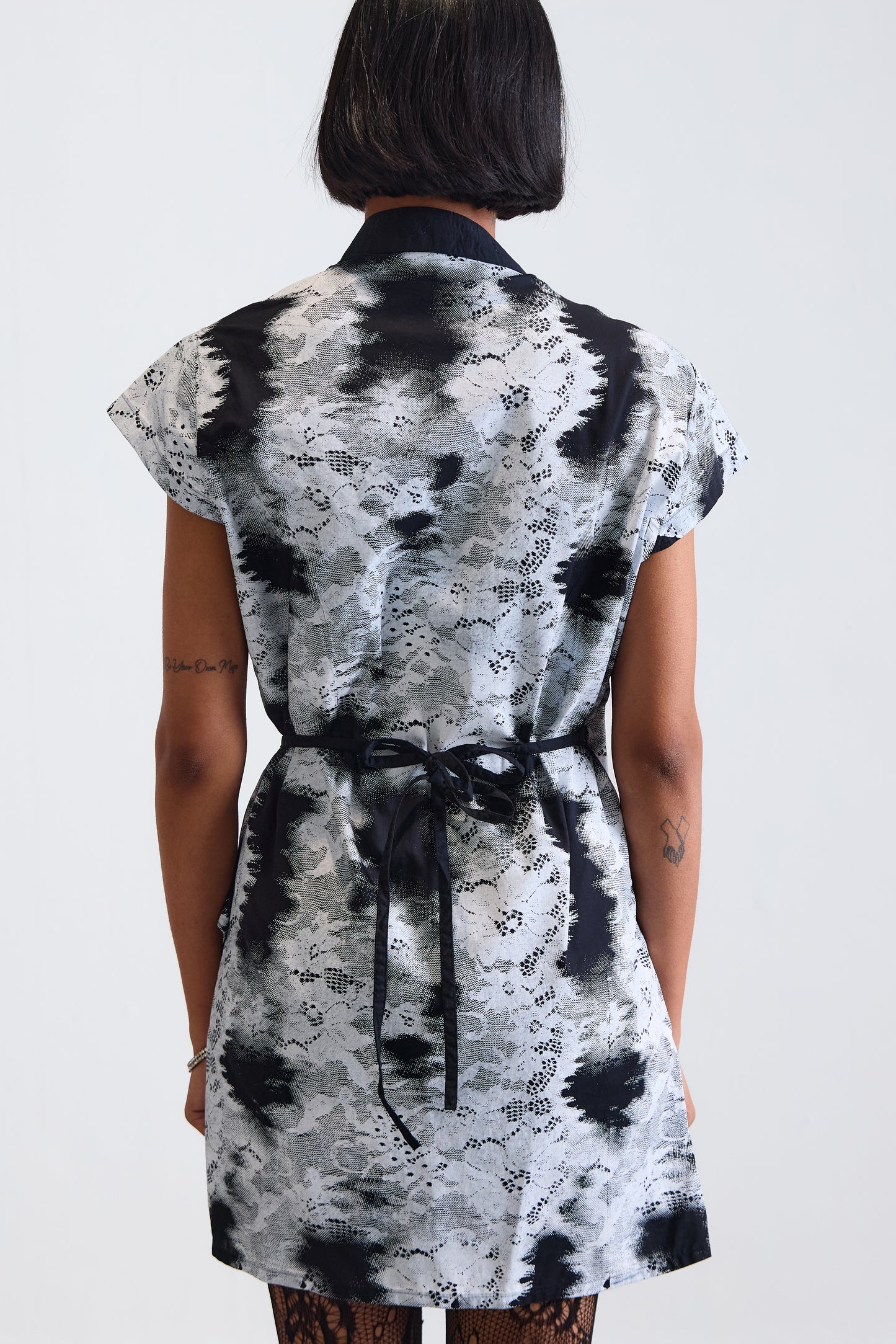WRAP UNDONE LACE DRESS