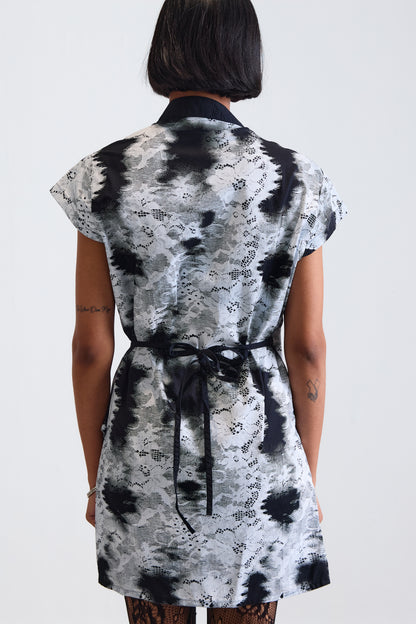 WRAP UNDONE LACE DRESS