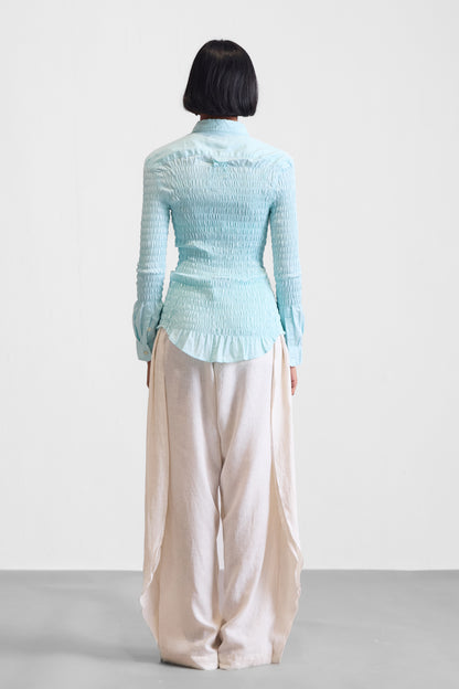 REWORKED CINCHED "BUTTONS" SHIRT