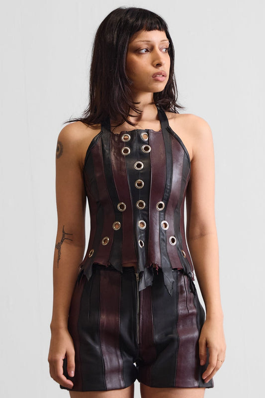 LEATHER REMNANT HARDWARE TOP