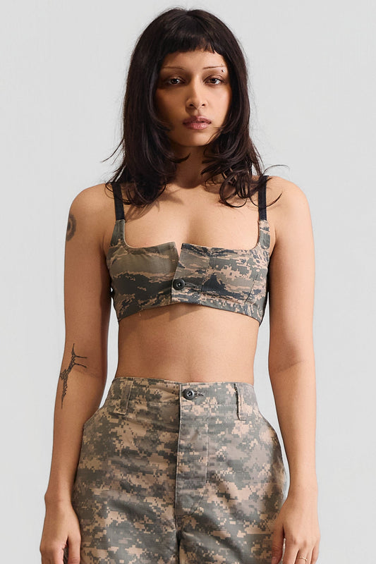 REWORKED CAMO BRALETTE