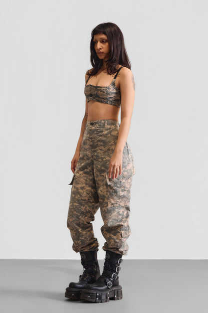 REWORKED CAMO BRALETTE