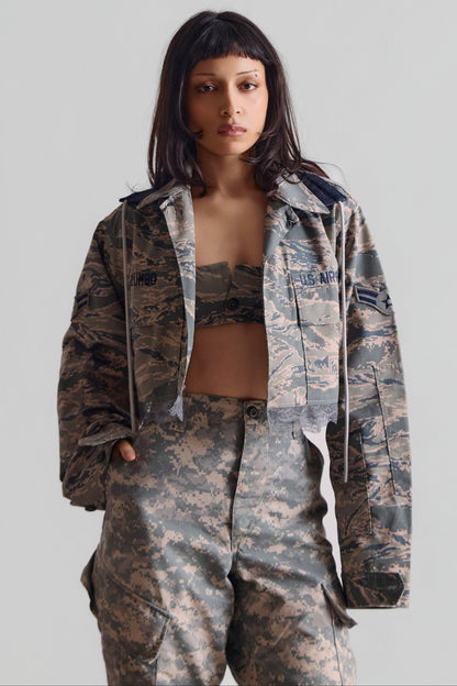 REWORKED CROPPED MILITARY JACKET