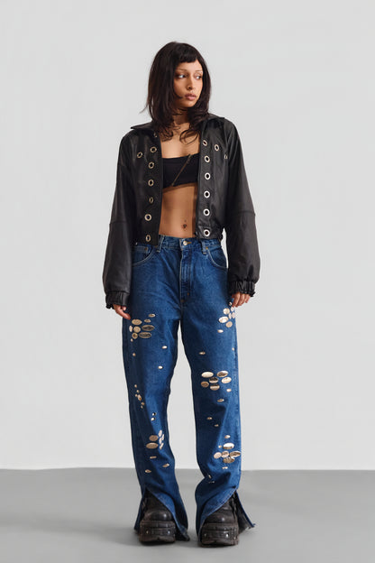 HARDWARE REMNANT LEATHER JACKET