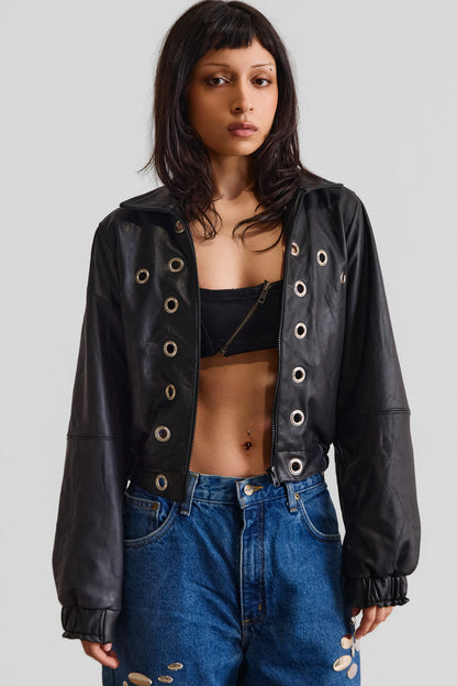HARDWARE REMNANT LEATHER JACKET