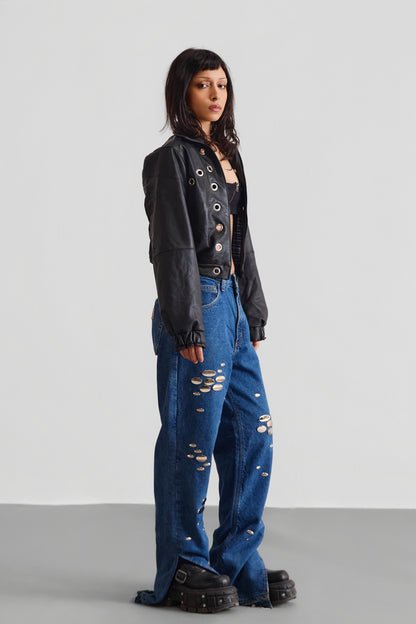 HARDWARE REMNANT LEATHER JACKET