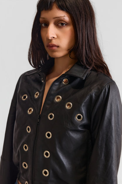 HARDWARE REMNANT LEATHER JACKET